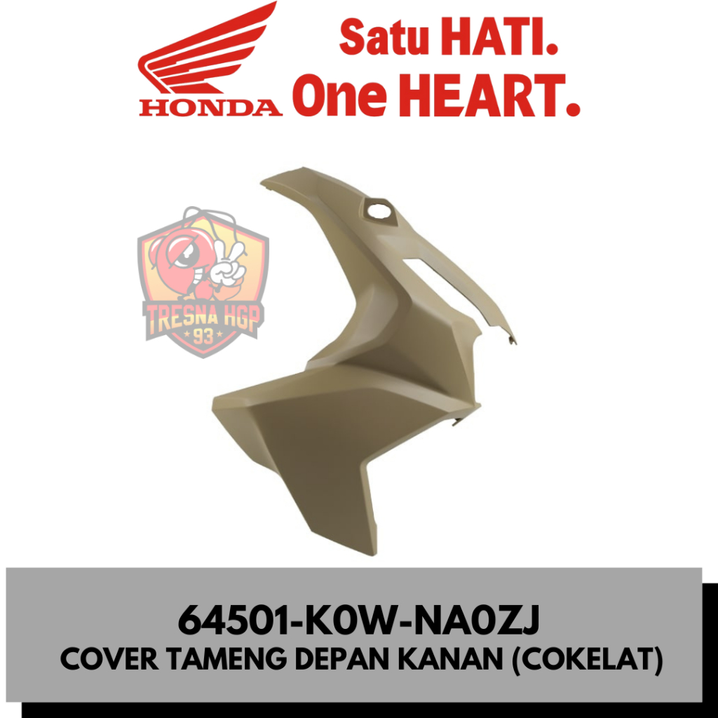 64501-K0W-NA0ZJ COVER TAMENG DEPAN KANAN (COKELAT) ADV 160 ORIGINAL | COVER R FRONT SIDE 64501K0WNA0