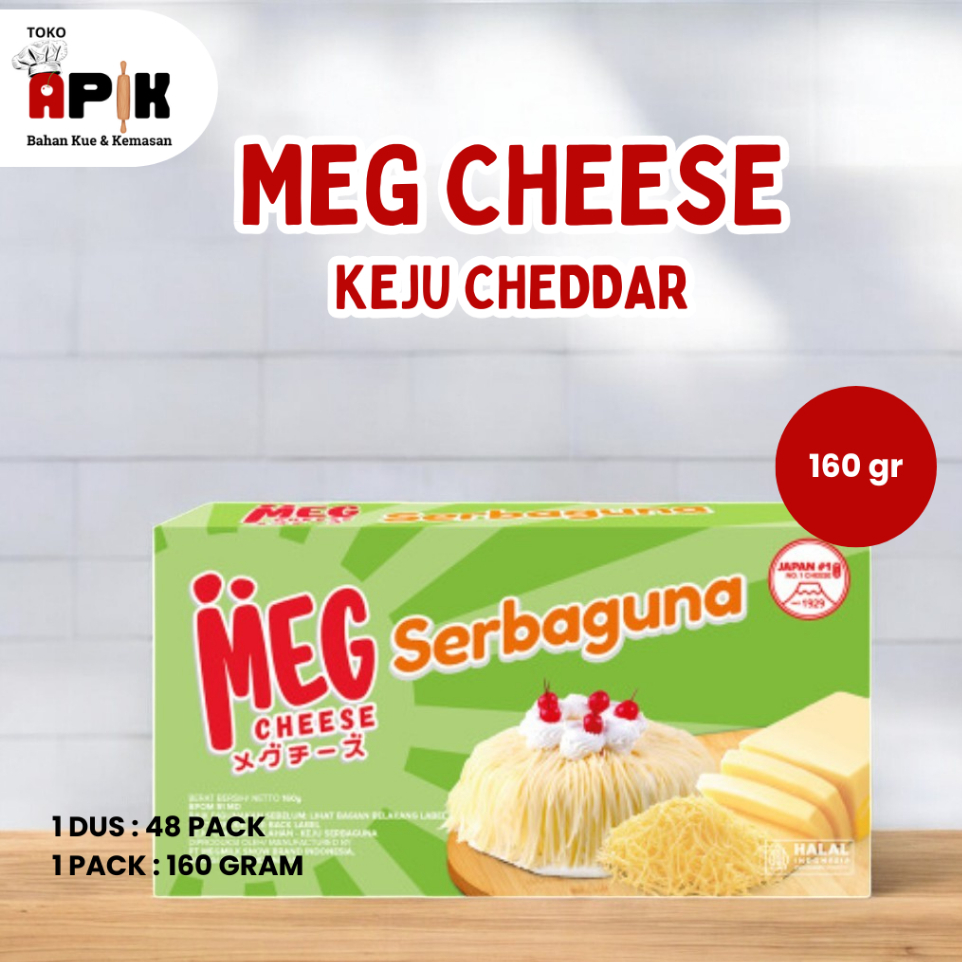 

KEJU MEG CHEESE SERBAGUNA / KEJU MEG CHEDDAR 160 GR