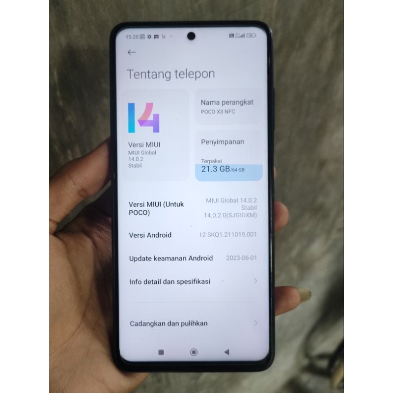 LCD+Frame POCO X3 NFC/PRO ori copotan