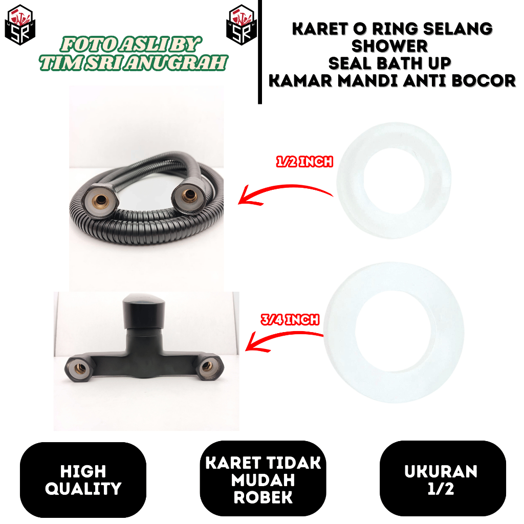 Karet O Ring Seal Selang Shower Kran Bathup Mixer Rubber Seal Gasket Karet Ring Paking Konektor Sela