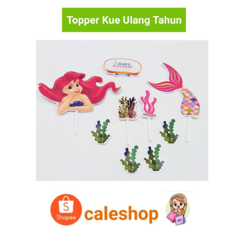 Topper Kue Ulang Tahun Anak Mermaid