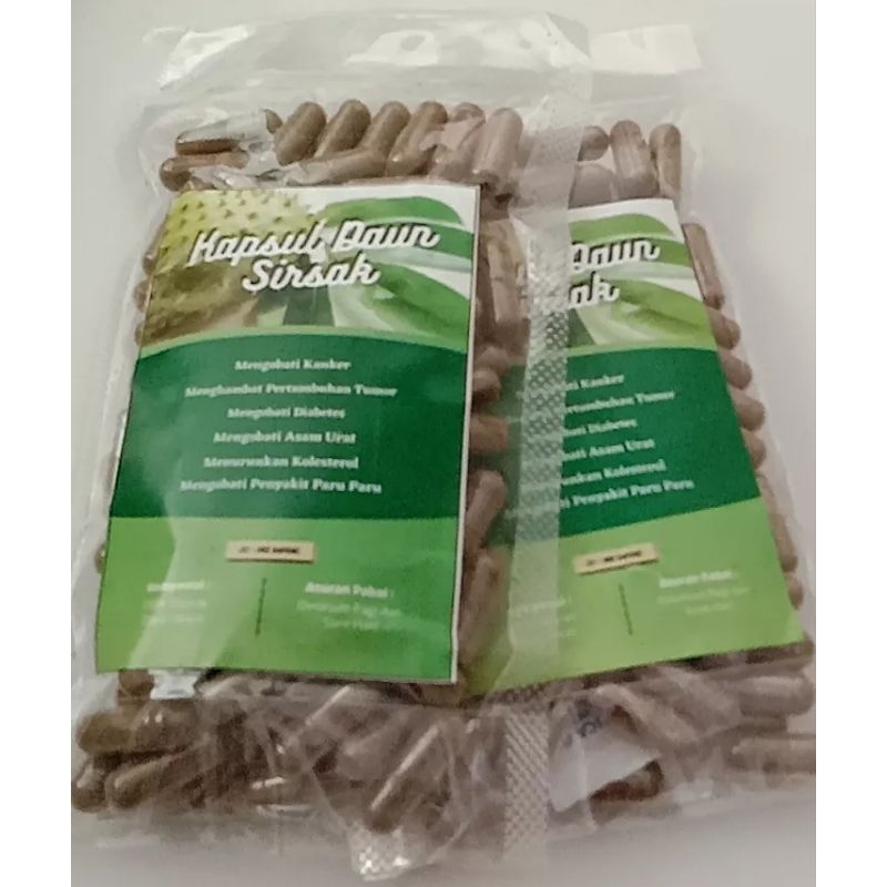 

100 Kapsul Daun Sirsak Herbal Asam Urat
