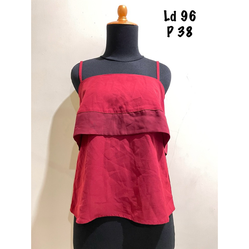 Atasan import / atasan maroon / merah
