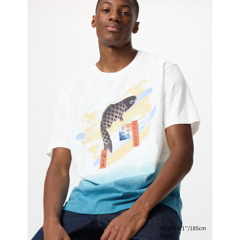 MEN/WOMEN UT Ukiyo-e Lengan Pendek UNIQLO