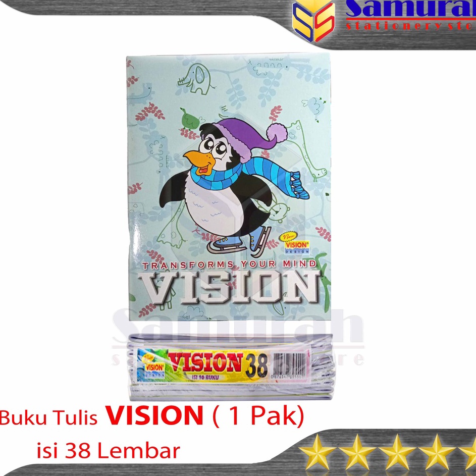 

Dijual Buku Tulis Sekolah Vision 38 Lembar Buku Ukuran Quarto 38lbr Buku Tulis TK SD SMP Murah 6 gsm S78