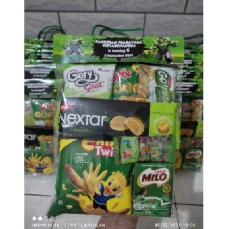 

40pcs Paket Snack / Bingkisan Snack / Hampers Snack Ulang Tahun Anak