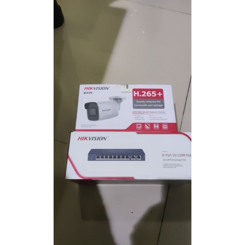 Hikvision DS-2CD2021G1-I & Switch DS-3E031P-E/M