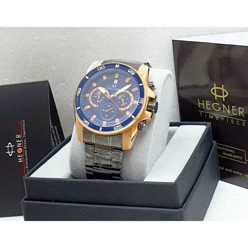 HEGNER Original 9001 Jam Tangan Pria Analog Water Resist