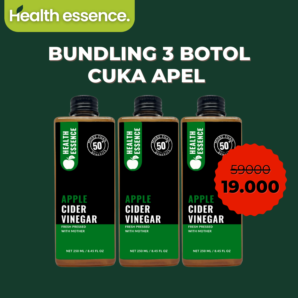 

Health Essence- Cuka Apel Cider Vinegar Batu Malang With Mother Diet dan detox Hemat Alami