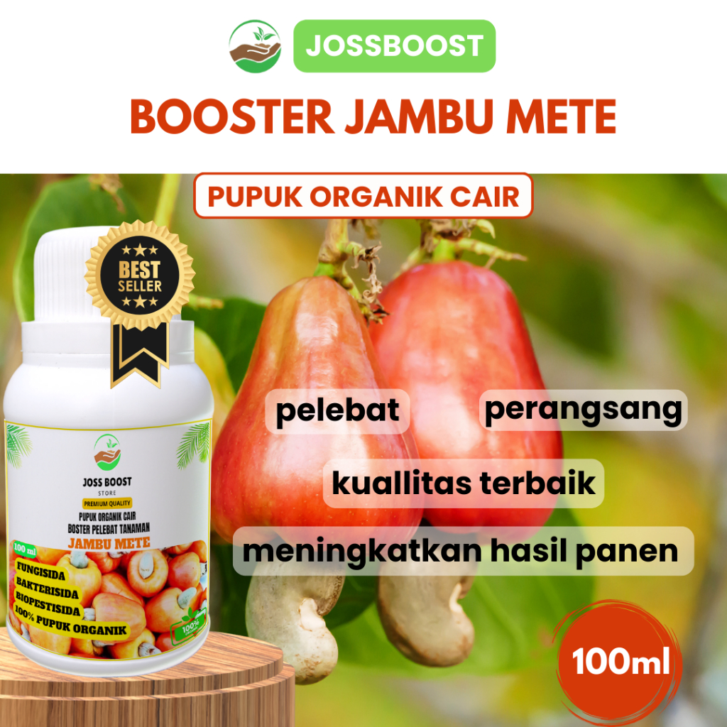 JOSSBOOST pupuk jambu mete 100ml pupuk organik cair buah jambu mete booster jambu mete melebatkan da