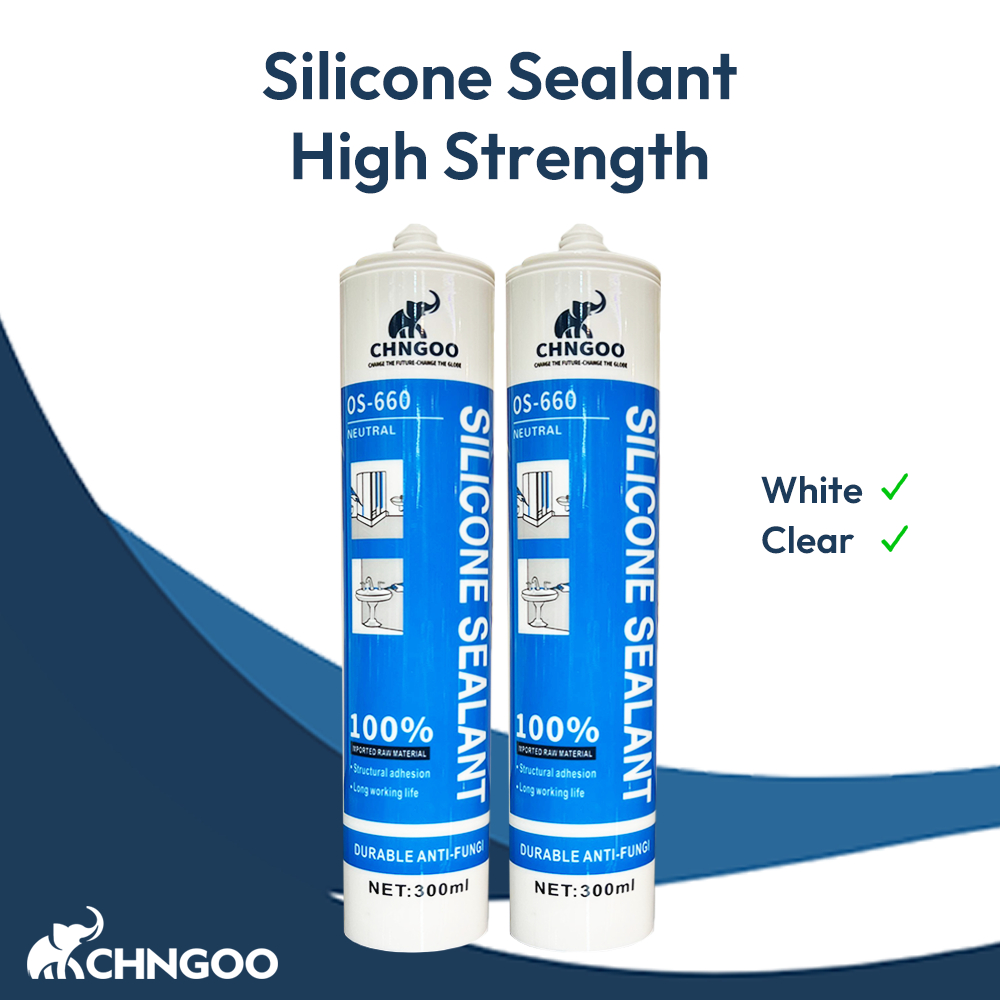 CHNGOO Silicone Sealant OS-660, Lem Sanitary Khusus Kamar Mandi, Wastafel, Toilet, Lem Anti Jamur da