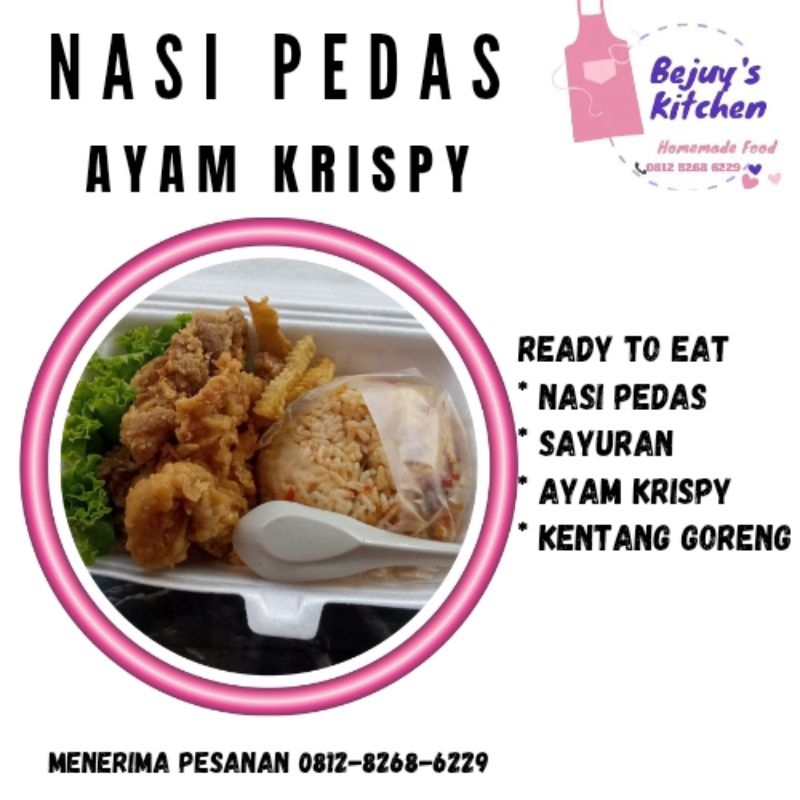 

BEJUY'S KITCHEN (SIAP MAKAN) NASI PEDAS KRISPY LEVEL 1 / LEVEL 2
