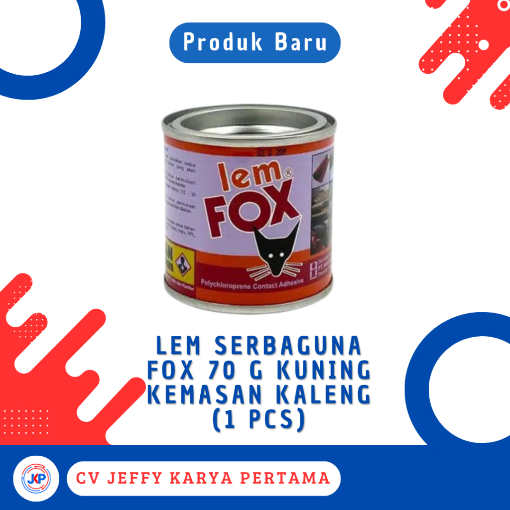 

Lem Serbaguna FOX 70 gr Kuning Kemasan Kaleng (1 Pcs)