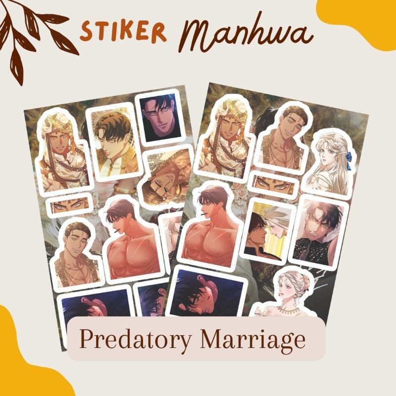 

Sticker Manhwa Predatory Marriage A6 Waterproof Vinyl Laminasi Glossy Ishakan Kurkan Leah
