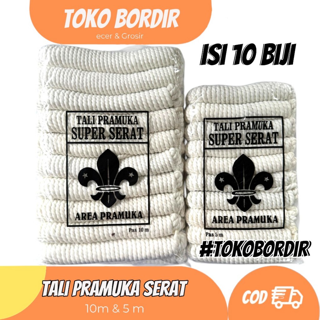 

Tali Pramuka serat 5 meter perpack 10 biji