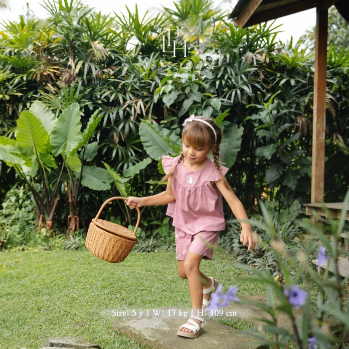 Little Palmerhaus Poppy Attire Set / Setelan Anak Perempuan 1-6 Tahun