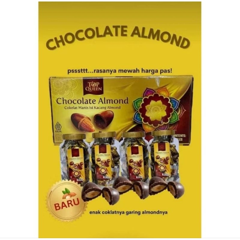 

Top Queen Chocolate Almond Cokelat Manis Isi Kacang