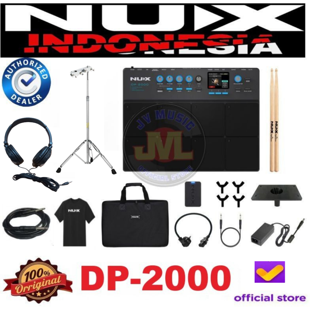 Nux DP2000 Percussion Drum Pad Nux DP-2000 Drum Pad Elektrik Paket Stand