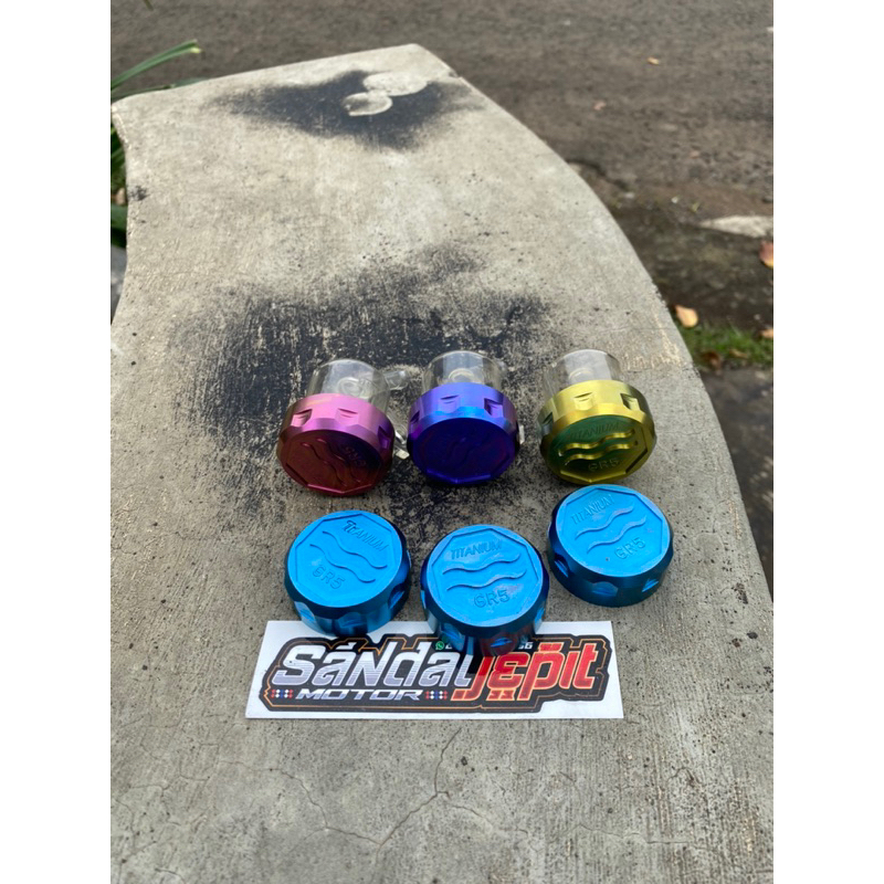 TUTUP TABUNG MINYAK REM TITANIUM GR5 ORIGINAL TUTUP TAABUNG BOTOL MINYAK REM TITANIUM TUTUP TABUNG O