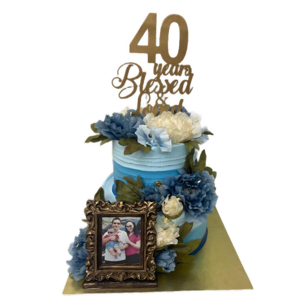 

Cake Blue Flower