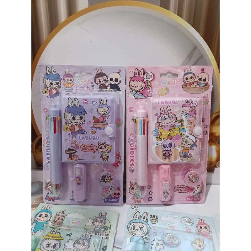 

Note Book Set/ Labubu set alat tulis paket stationery/ Note Book set Pulpen/ Note Book 4 in 1