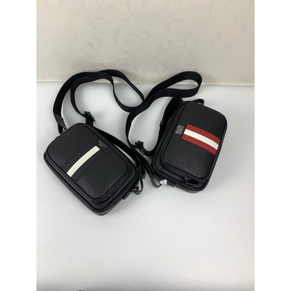 BALLY Men's Bag New Casual Men's Crossbody Bag Striped shoulder bag