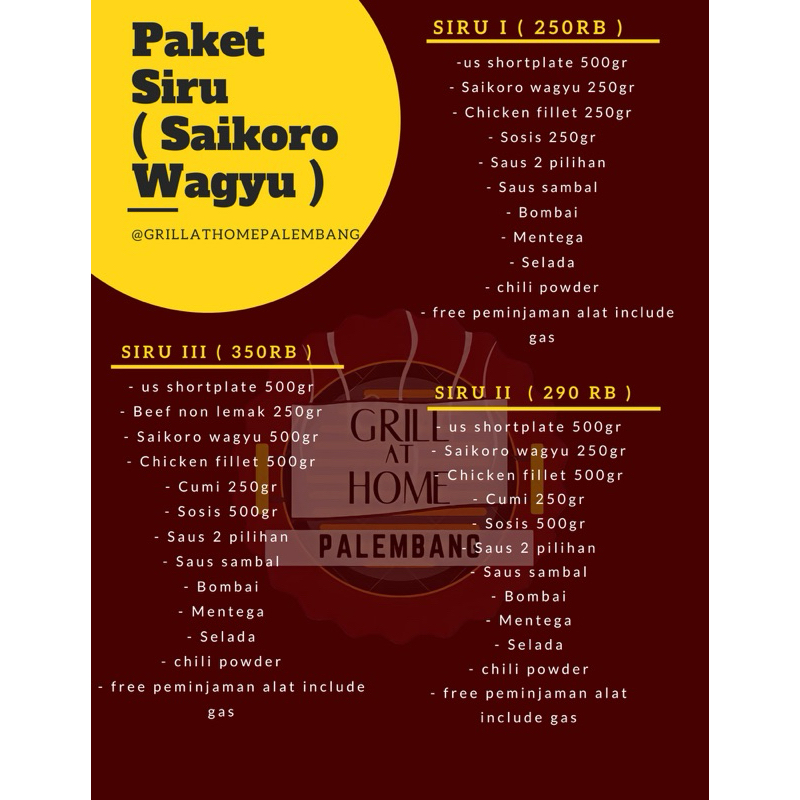 

PAKET SIRU (TANPA ALAT)
