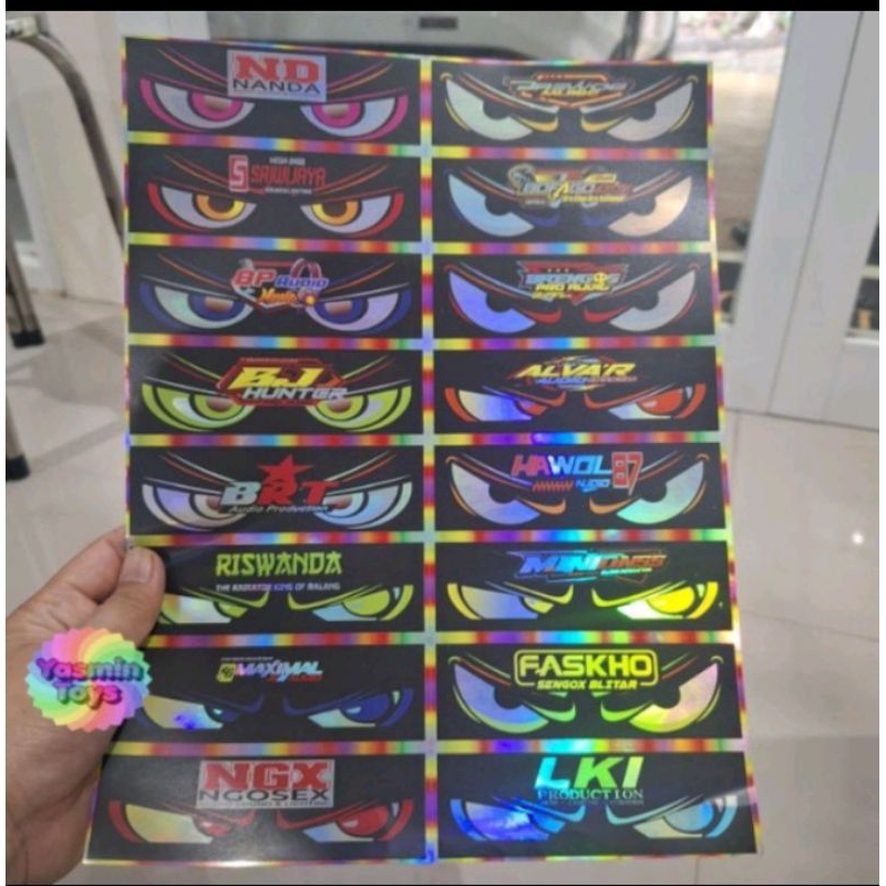 

stiker mata hologram sound audio NANDA RISWANDA BREWOG random (eceran/satuan)