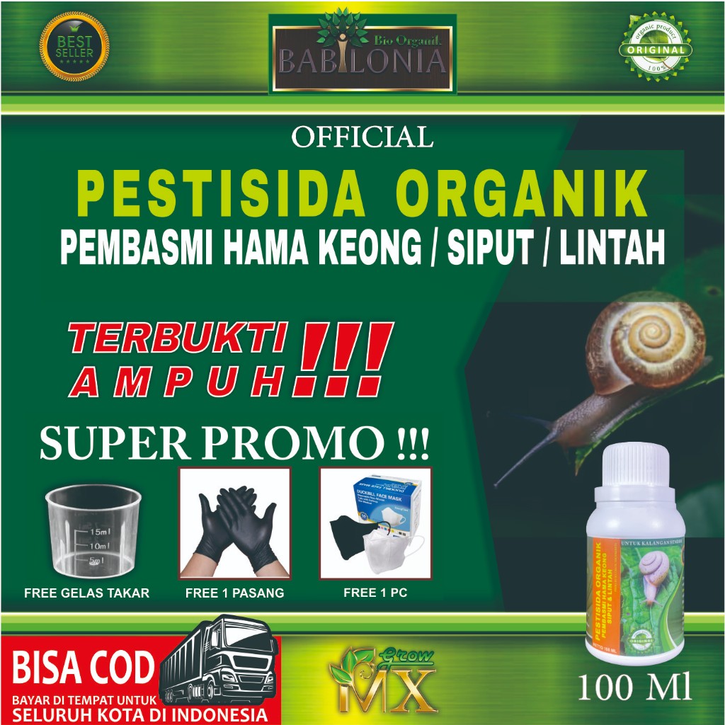 Pestisida Organik Cair Pembasmi Hama Keong, Siput & Lintah 100ml / Pembasmi Hama Keong, Siput & Lint