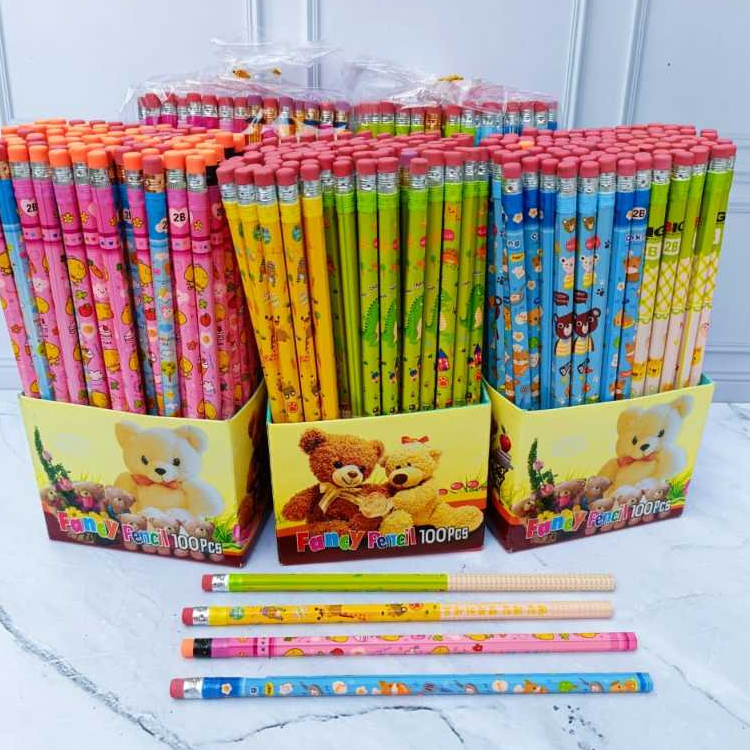 

PROMO ISI 50 / 25 PCS PENSIL 2B KARAKTER FANCY ADA PENGHAPUS
