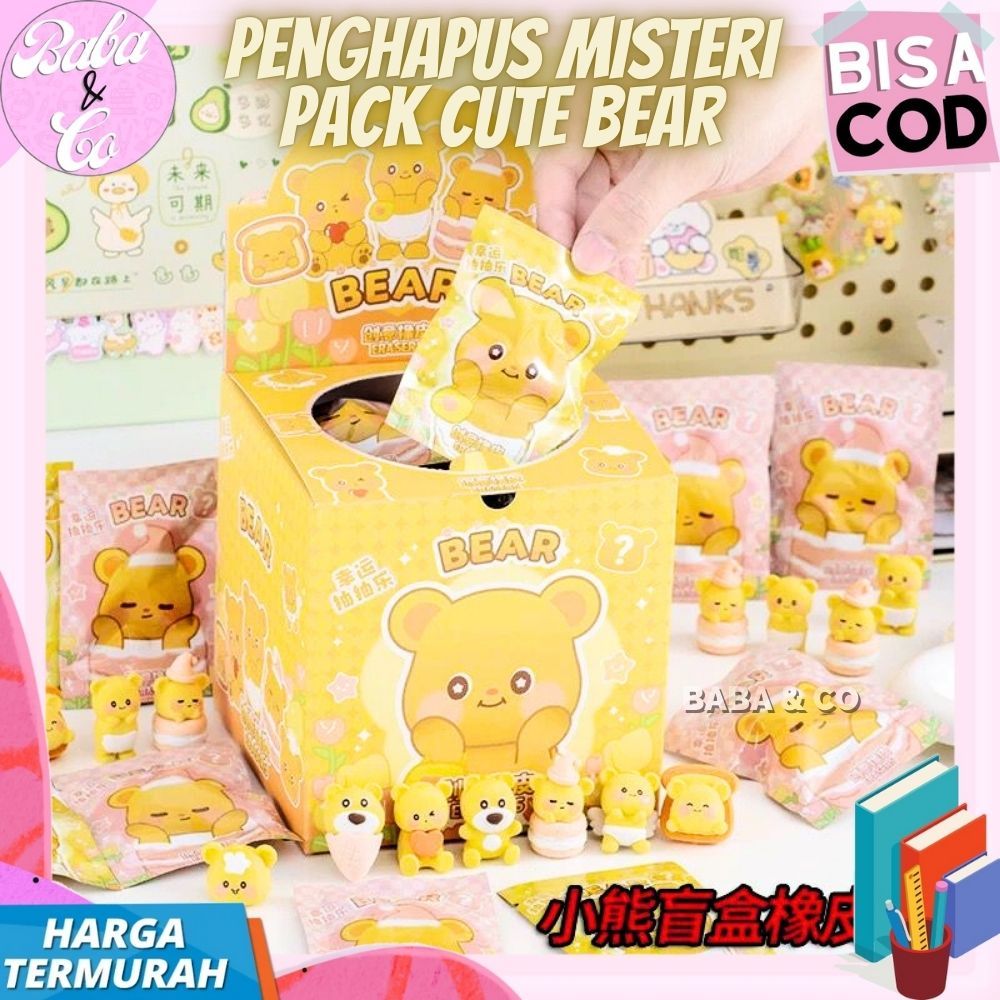 

PENGHAPUS MISTERI BUTTER BEAR BERUANG CUTE BEAR MYSTERY ERASER BEAR BERUANG LUCU IMUT UNIK BLIND BOX PENGHAPUS MISTERI BERUANG KUNING IMUT COD