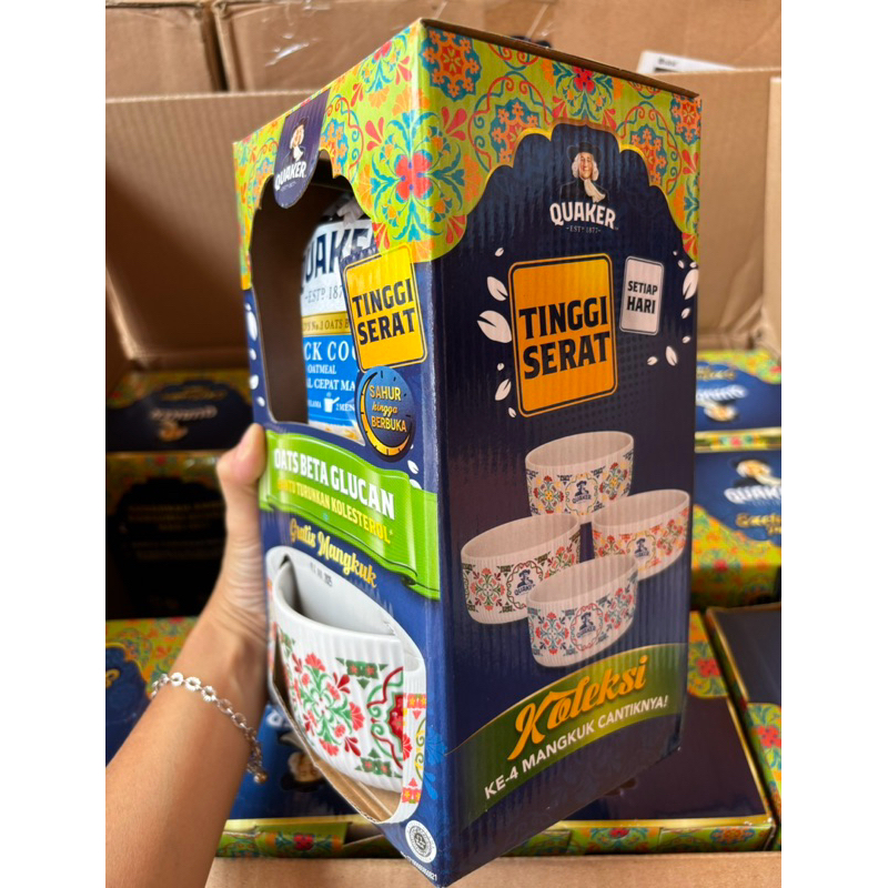 

QH agen distributor makanan ringan snack cemilan hampers lebaran sarapan pagi quaker oats quick cook