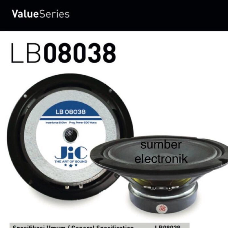speaker 8 inch JIC LB 08038 middle
