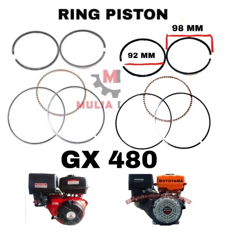 Ring Reng Piston Seher Mesin Penggerak Bensin GX480 GX 480