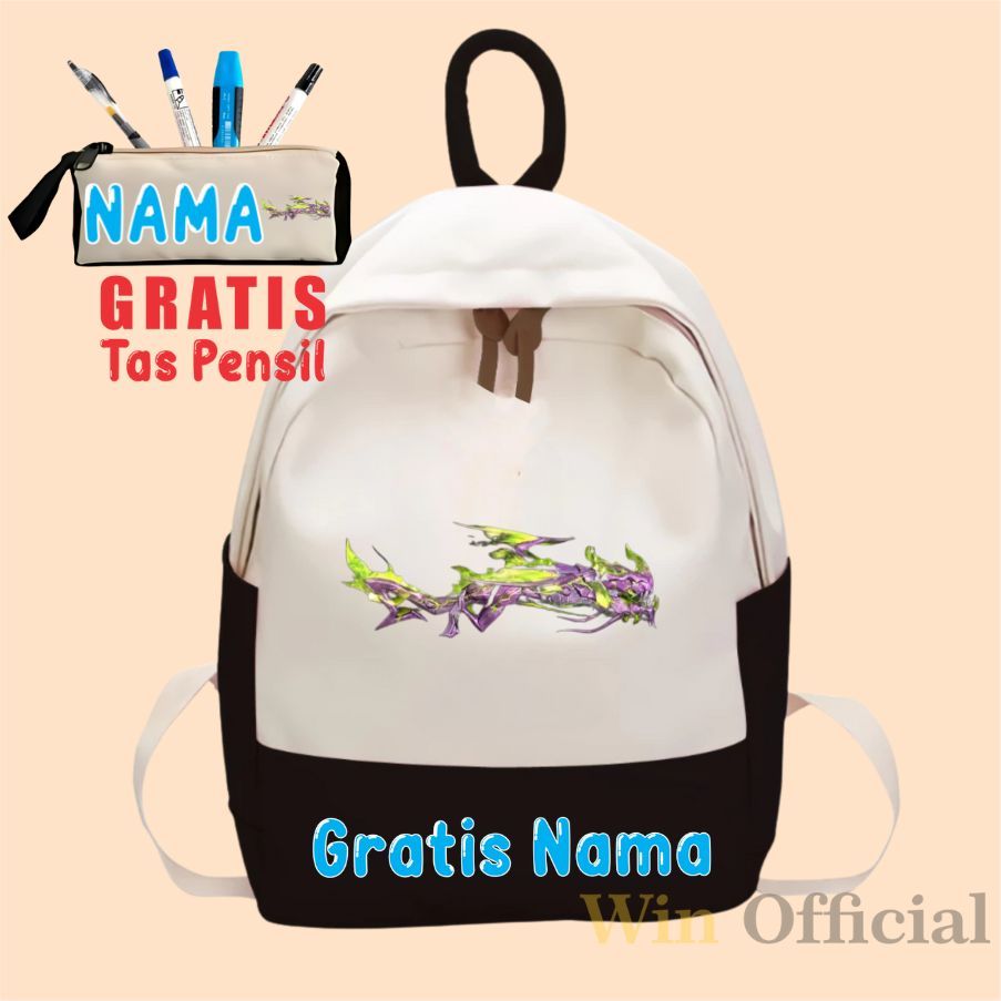 Tas Ransel EVOS Anak Laki Perempuan Tas Model Kekinian Shotgun FF Free Fire Gaming Murah