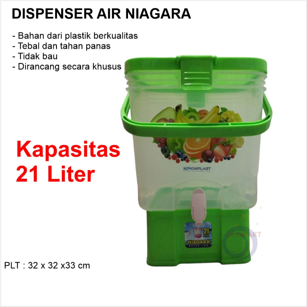 DISPENSER PLASTIK AIR NIAGARA KIMPLAST / DRINK JAR NIAGARA KIMPLAST 21 L
