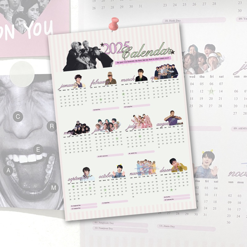 

MOKSHA | BTS 2025 AESTHETIC CALENDAR