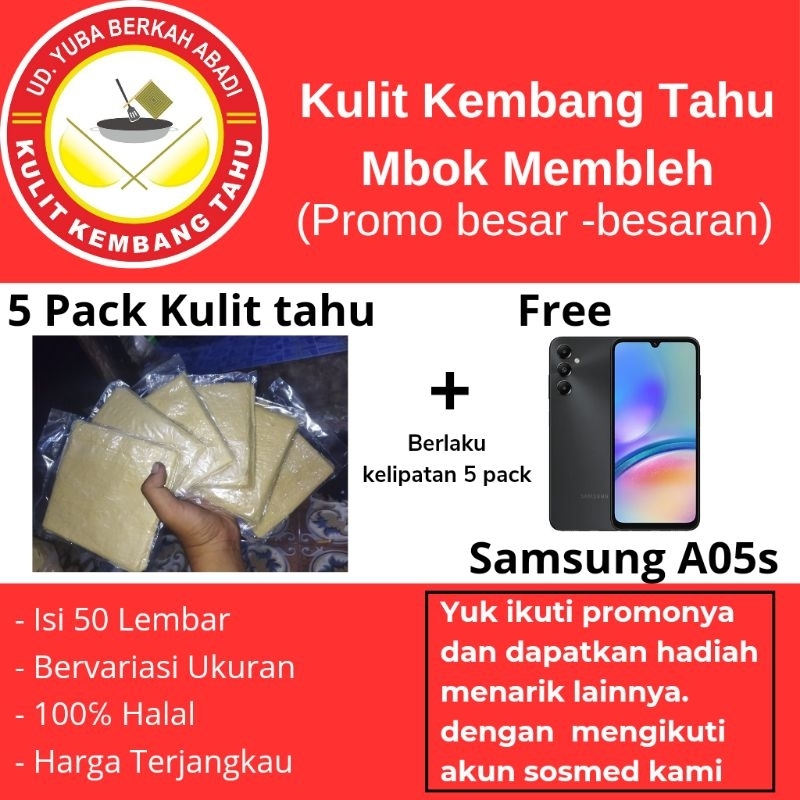 

[FRESH || 5 PAX] Kulit tahu Kotak Tawar Halal || Isi 50 Lembar