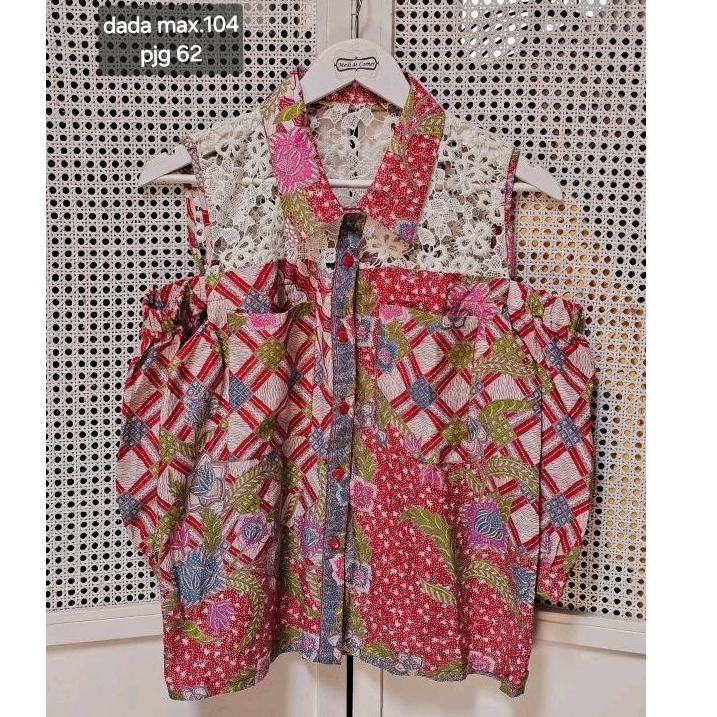 blus batik premium brokat sabrina baju atasan etnik