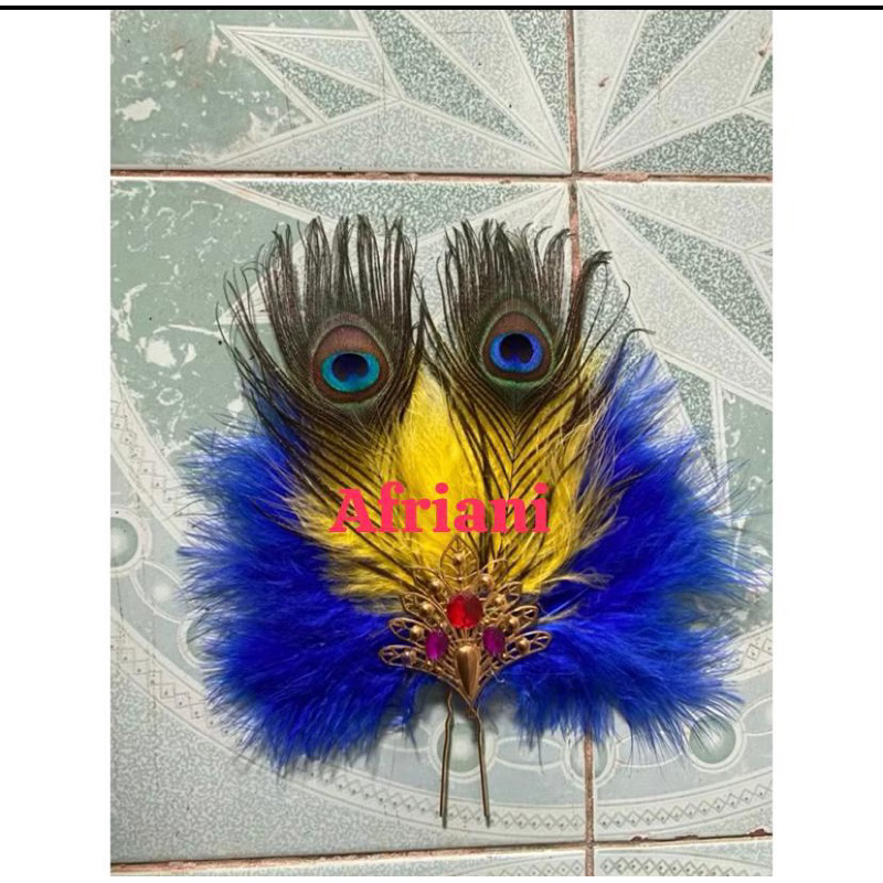 bulu merak/hiasan kepala celeng srenggi