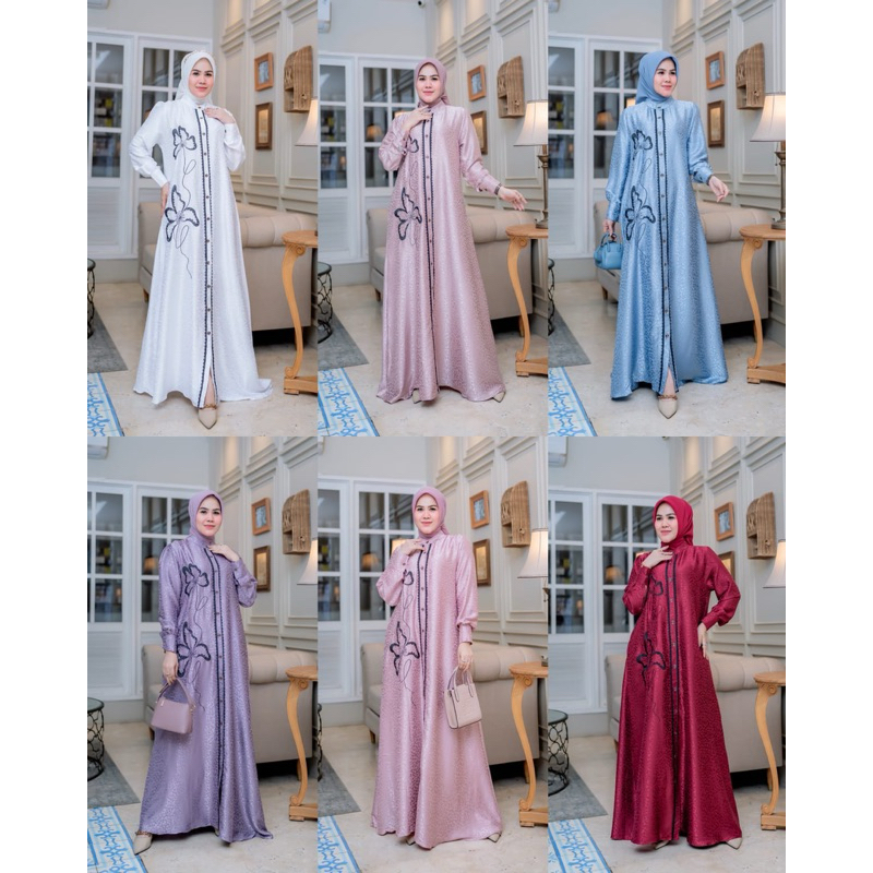 GAMIS ARMANY SILK IMPORT WARNA LILAC