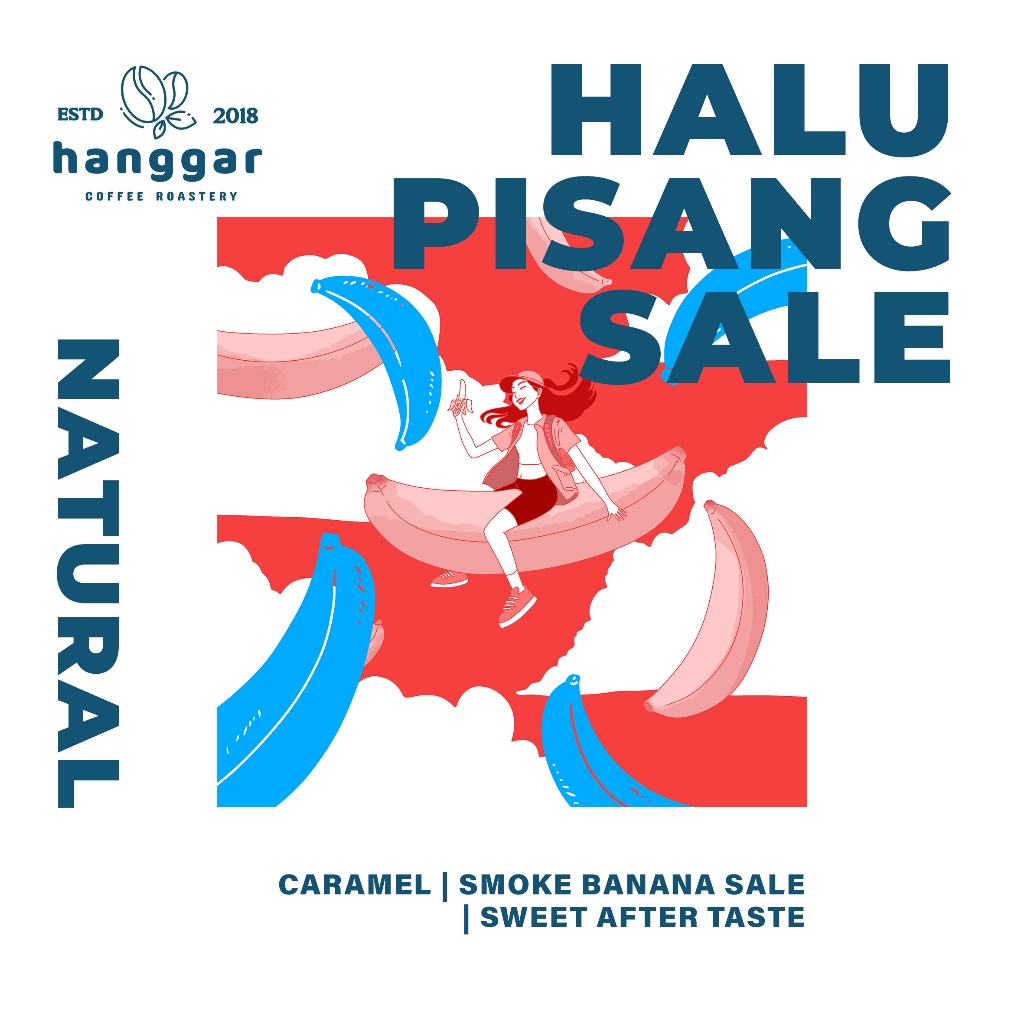 

Biji Kopi Coffee Bean Arabika Halu Banana Hanggar Roastery Original