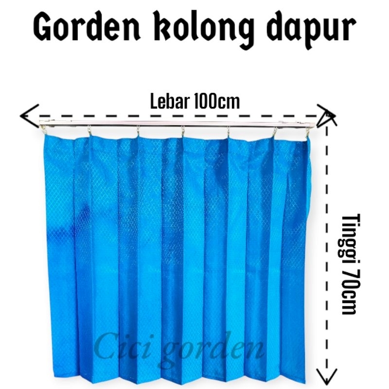 Gorden kolong dapur model plisket cantolan kawat s/gorden jendela pendek/tirai plisket kolong dapur