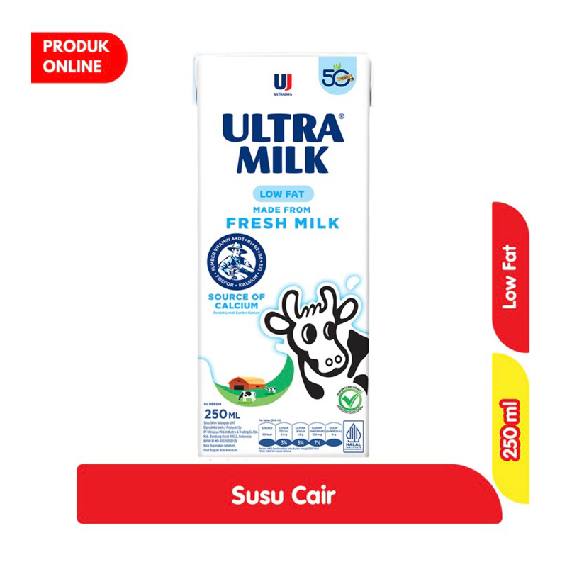 

Ultra Milk Low Fat Susu Cair 250ml