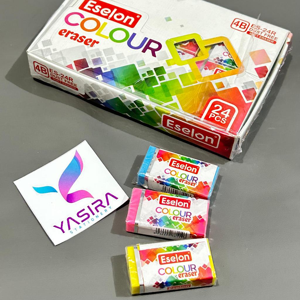 

SATU PACK 24 PCS Penghapus Eselon Warna Besar