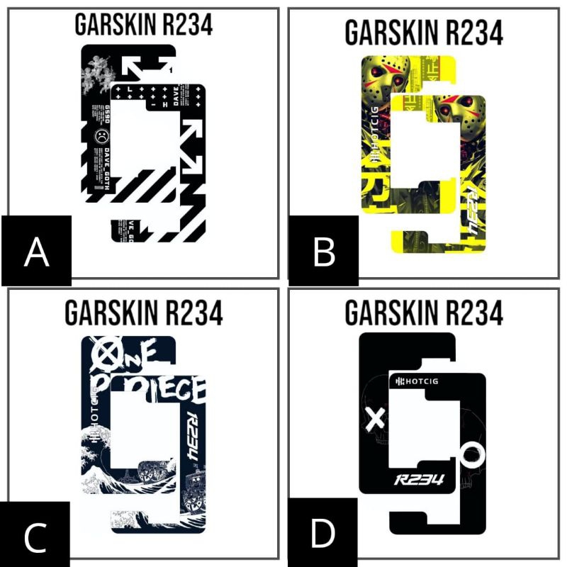 

stiker inner garskin R 233 bisa Hologram dan Custom