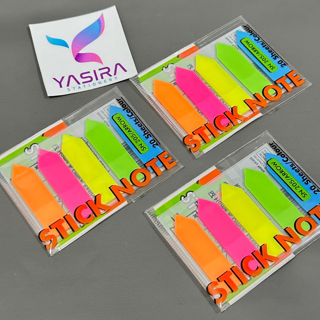 

SATU PAD 5 WARNA 50 LEMBAR Sticky Notes Plastik Panah V-Tec