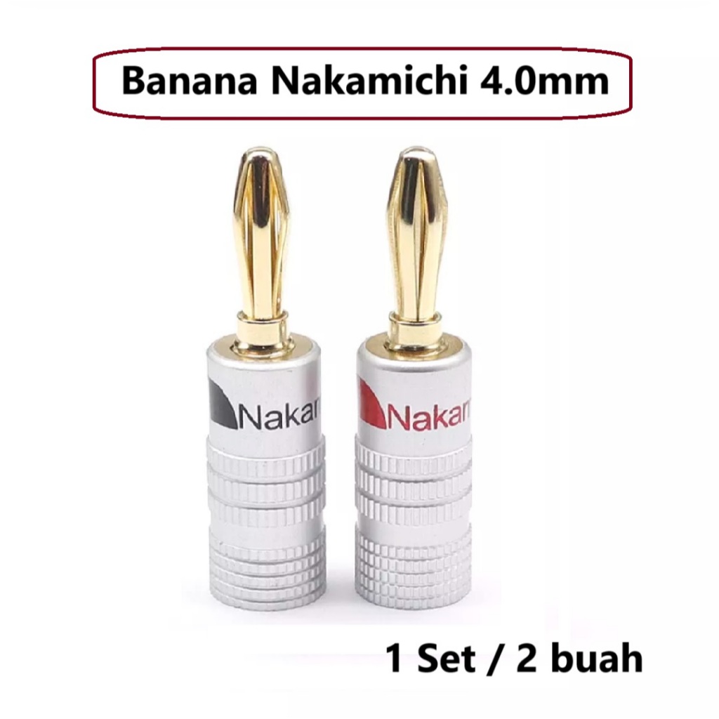 Jack Banana 4 mm Plug Nakamichi Gold Plate 24 K Audio - 2pcs