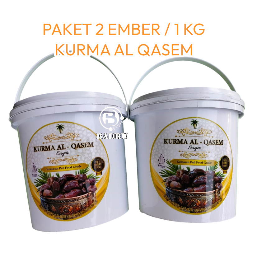 

PAKET 2 EMBER KURMA AL QASEM Kurma Al Qassim Berat 500 Gram/Ember