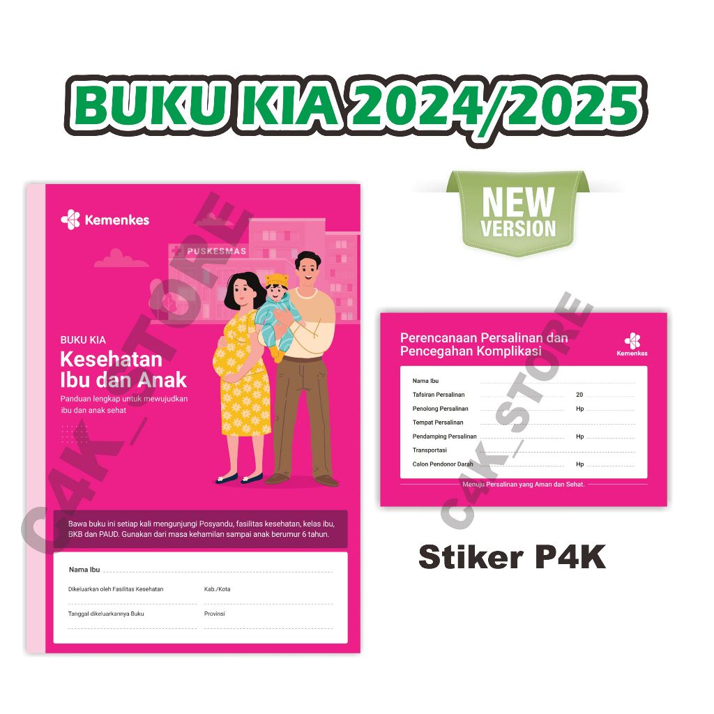 buku KIA 2025 (Buku Kesehatan Ibu dan Anak) buku kia terbaru buku ibu hamil buku pink